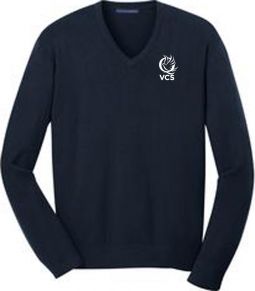 Men's V-Neck Sweater, Navy